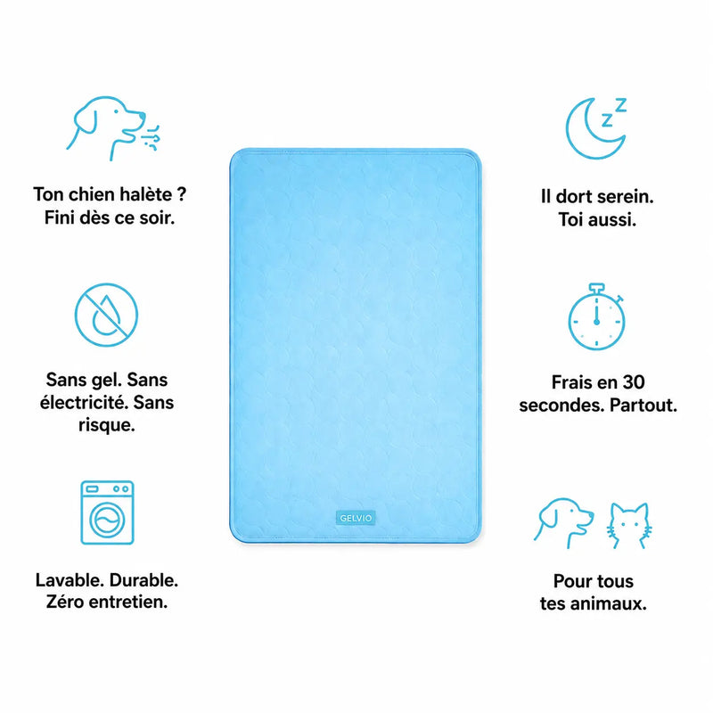Tapis Rafraîchissant GELVIO™ — Ice Silk Technology
