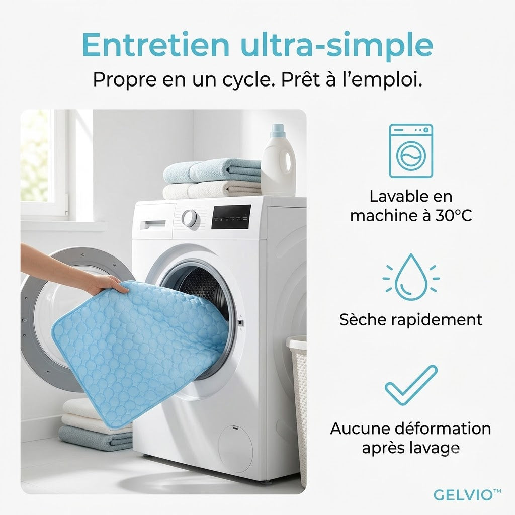 Tapis Rafraîchissant GELVIO™ — Ice Silk Technology